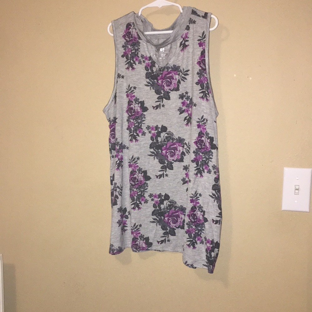 Woman’s nice flowery shirt